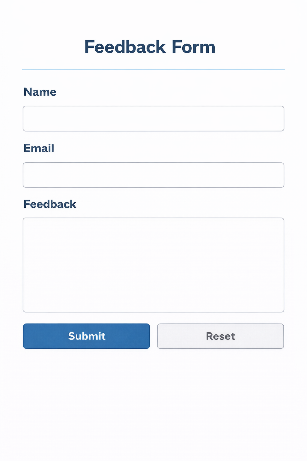 Feedback Form Preview